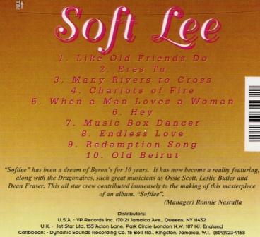 SOFT LEE VOLUME 1 /BYRON LEE  CD 

SOFT LEE VOLUME 1 /BYRON LEE  CD: available at Sam's Caribbean Marketplace, the Caribbean Superstore for the widest variety of Caribbean food, CDs, DVDs, and Jamaican Black Castor Oil (JBCO). 